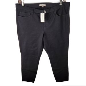 NWT Banana Republic Sloan Women's Plus Size 16S Short Skinny Leg Black Pants